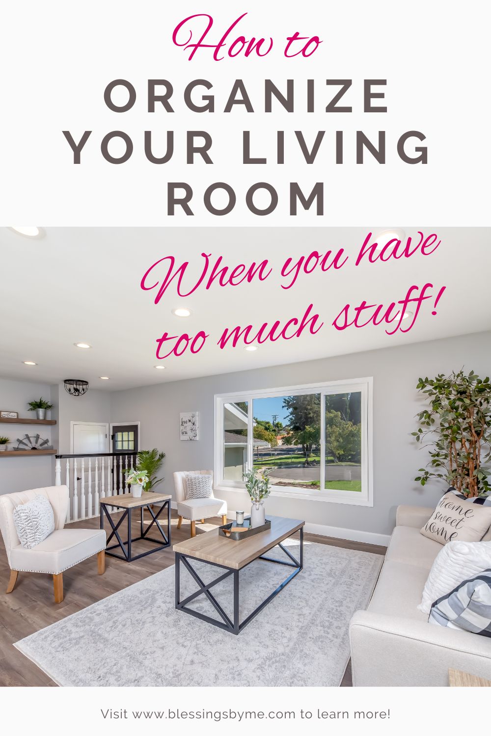 How to Organize Your Living Room When You Have Too Much Stuff